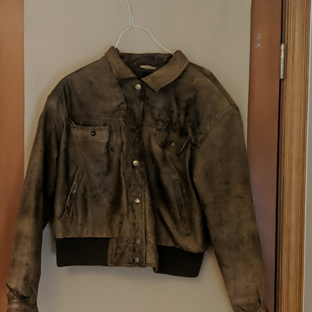 Fidelity Men’s Brown Bomber Leather Size 13/14